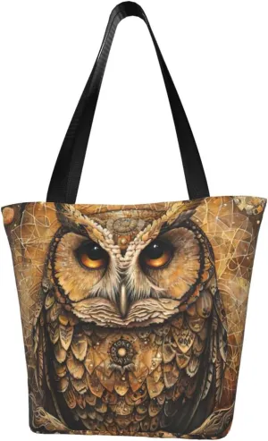 Owl Beliefs Print Multifunctional Tote Daypacks for Women Work Travel Shopping Handbags Shoulder Bag