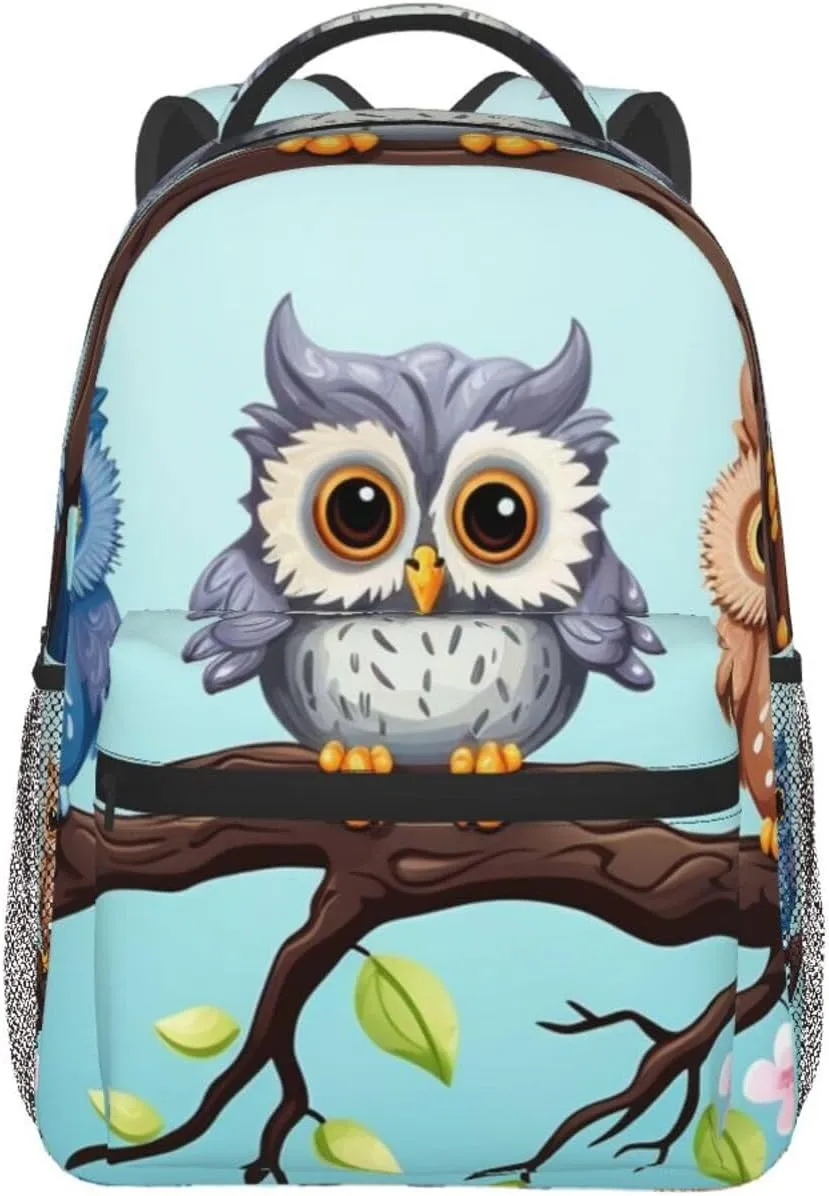 Owls on a branch Backpack for Men Women Casual Daypack Laptop Backpack Computer Bag Travel Laptop Bag