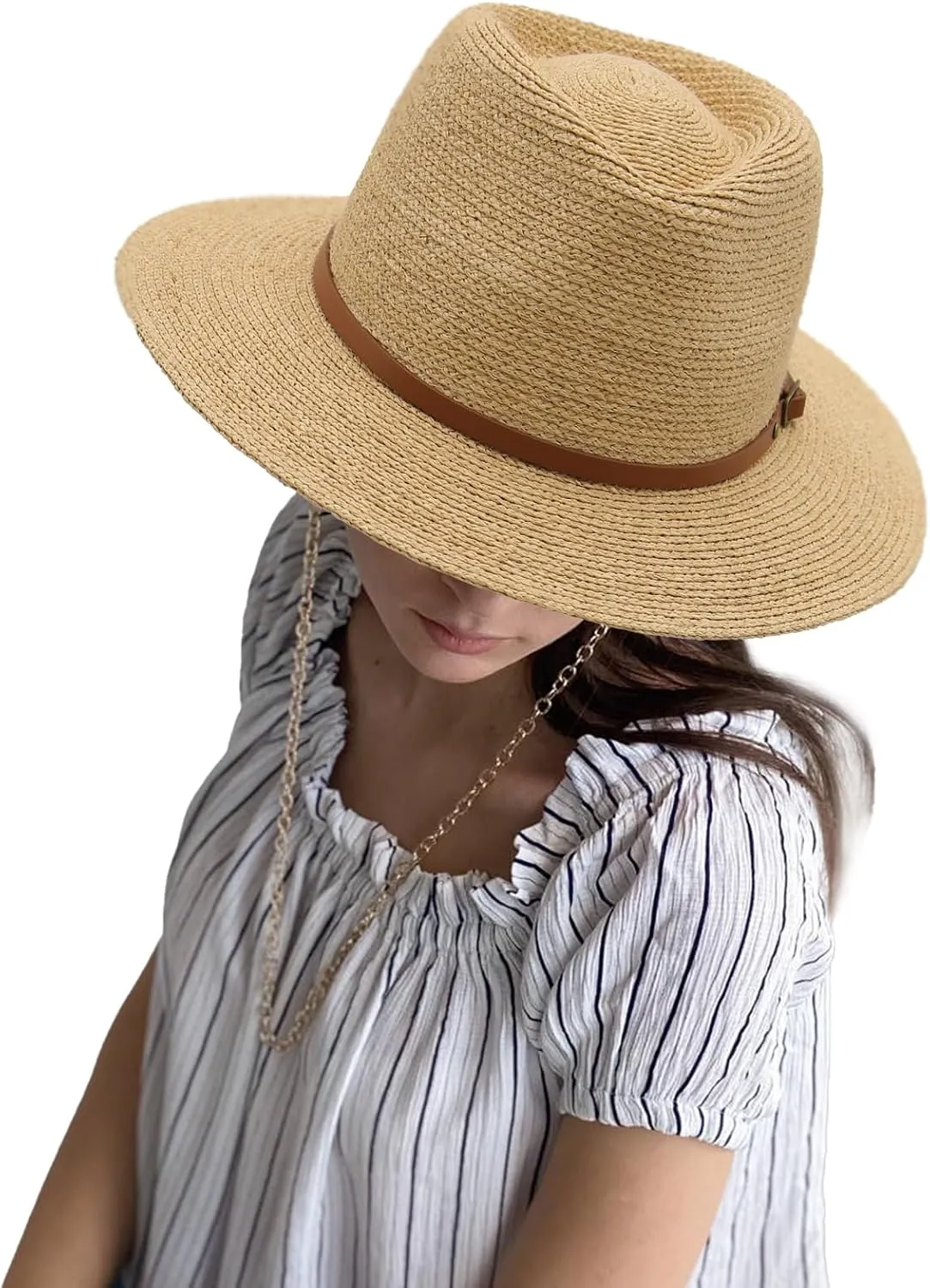 Panama Hat Sun Hats for Women Raffia hat Beach Hats Wide Brim Straw Hat