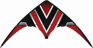 Paul Günther 1090 Sport Stunt Kite Carbon Design Loop 100, Kite for Beginners, Sail Made of Tear-Resistant Ripstop Polyester, Robust Fibreglass Rods, with Steering Handles and Cord, Approx. 100 x 56