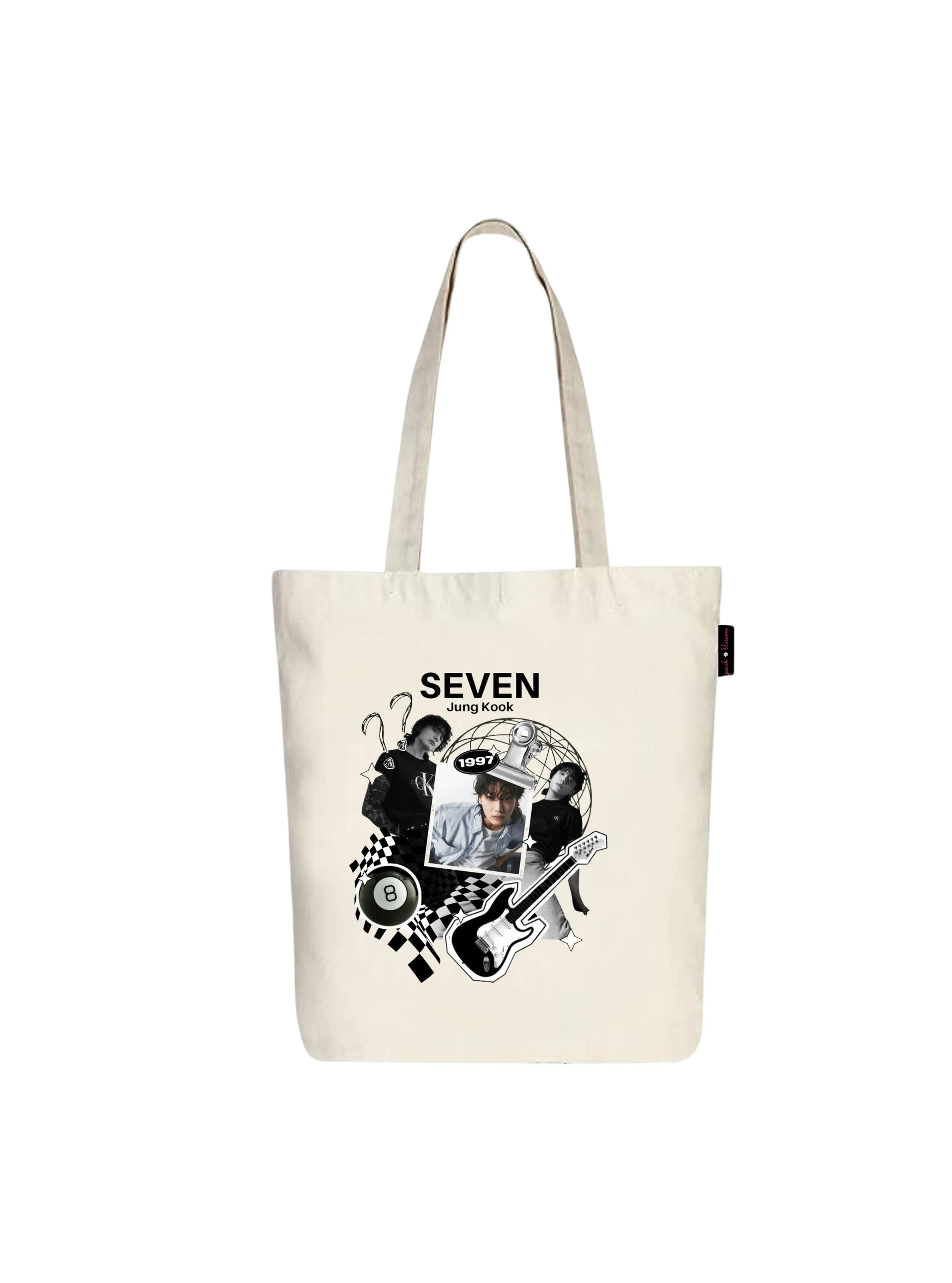 Peach Blossom Women's Cotton Printed Tote Bag With Zipper and Pouch | Pack Of 2 Combo