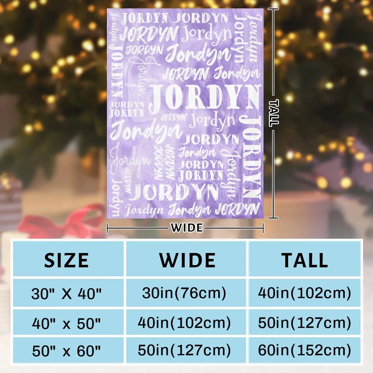 Personalized Blankets, Kids Throw Blanket for Boys and Girls Soft Cozy Flannel, Light Purple Dream Soft Plush Warm Receiving for Newborns, 40x50 Inch