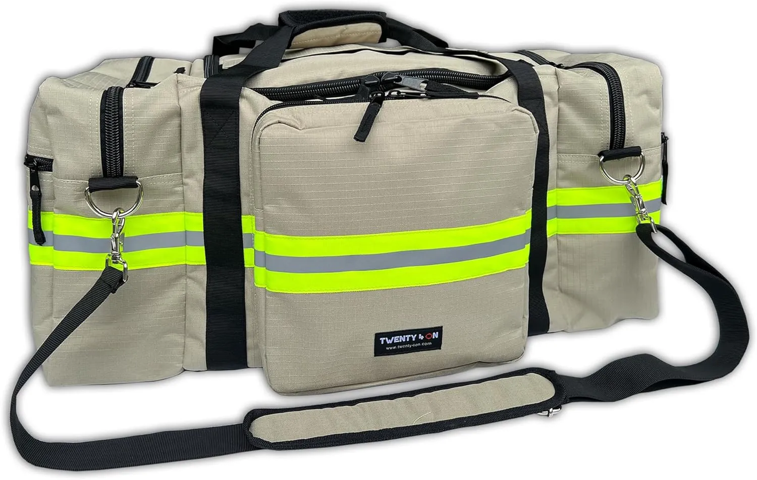Personalized Firefighter Ripstop Duffel Bag (Tan)