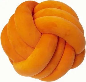 Petrella Knot Pillows Ball Round Throw Pillows Home Decor Cushion Decorative Aesthetic Throw Pillows，Orange 11inch