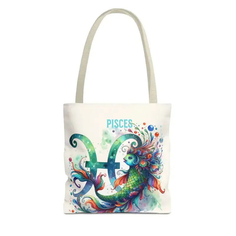 Pisces Zodiac Aop Tote Bag for Everyday