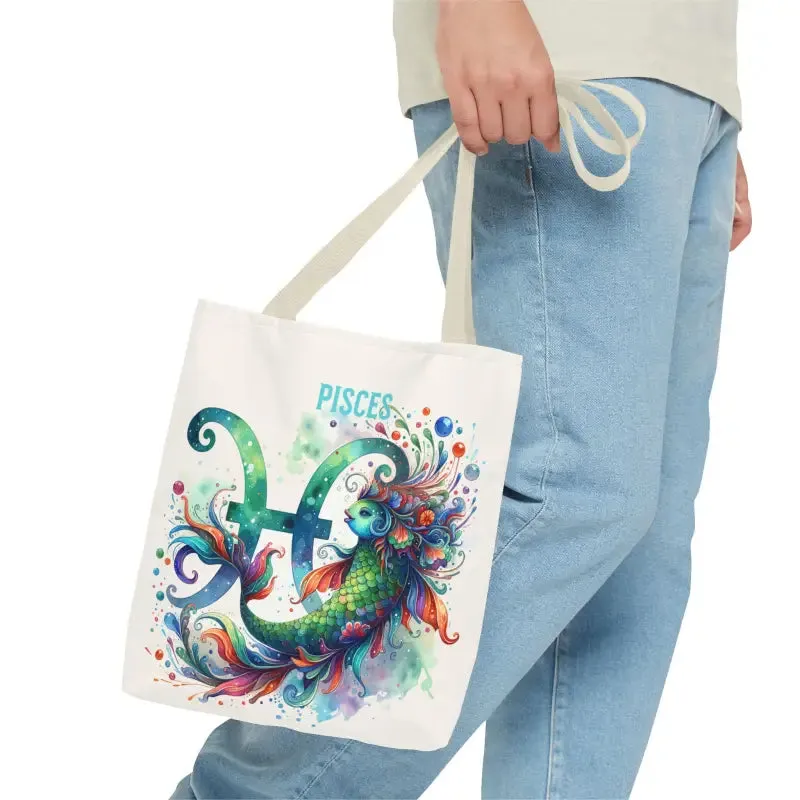 Pisces Zodiac Aop Tote Bag for Everyday