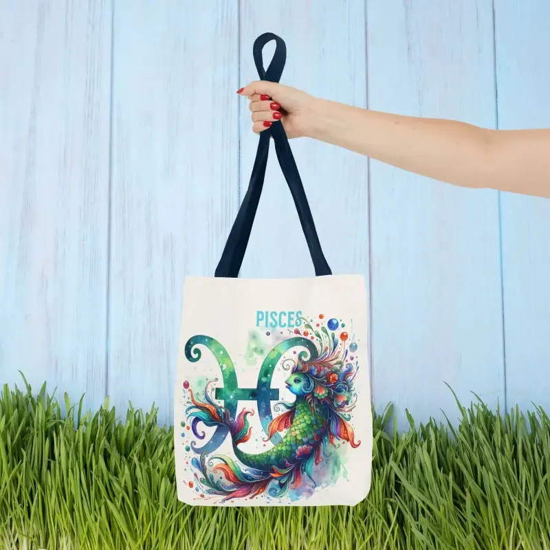 Pisces Zodiac Aop Tote Bag for Everyday