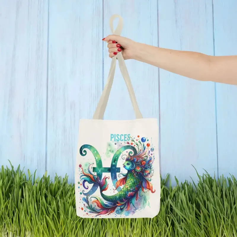 Pisces Zodiac Aop Tote Bag for Everyday