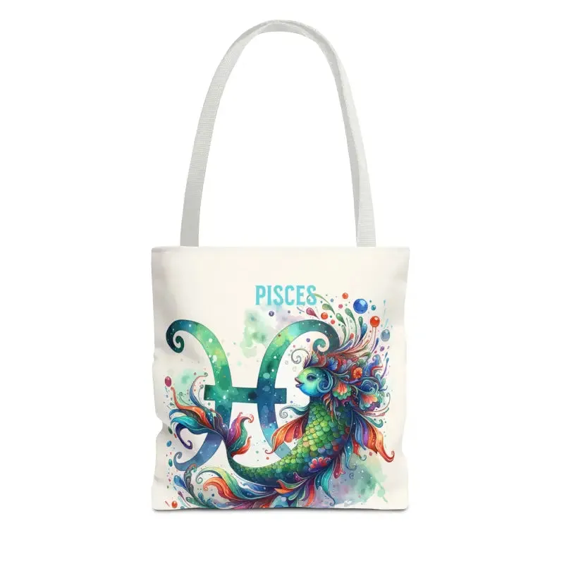 Pisces Zodiac Aop Tote Bag for Everyday