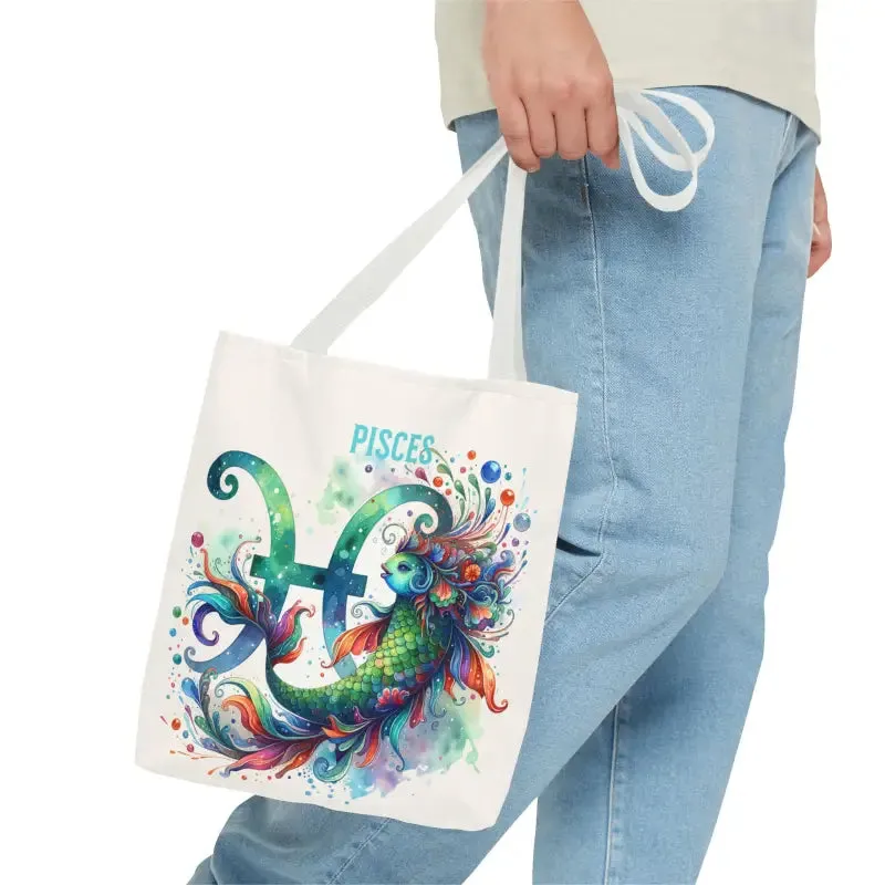 Pisces Zodiac Aop Tote Bag for Everyday