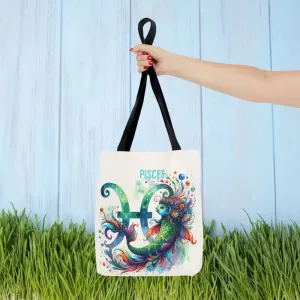 Pisces Zodiac Aop Tote Bag for Everyday