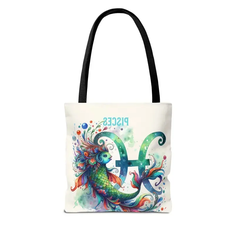 Pisces Zodiac Aop Tote Bag for Everyday