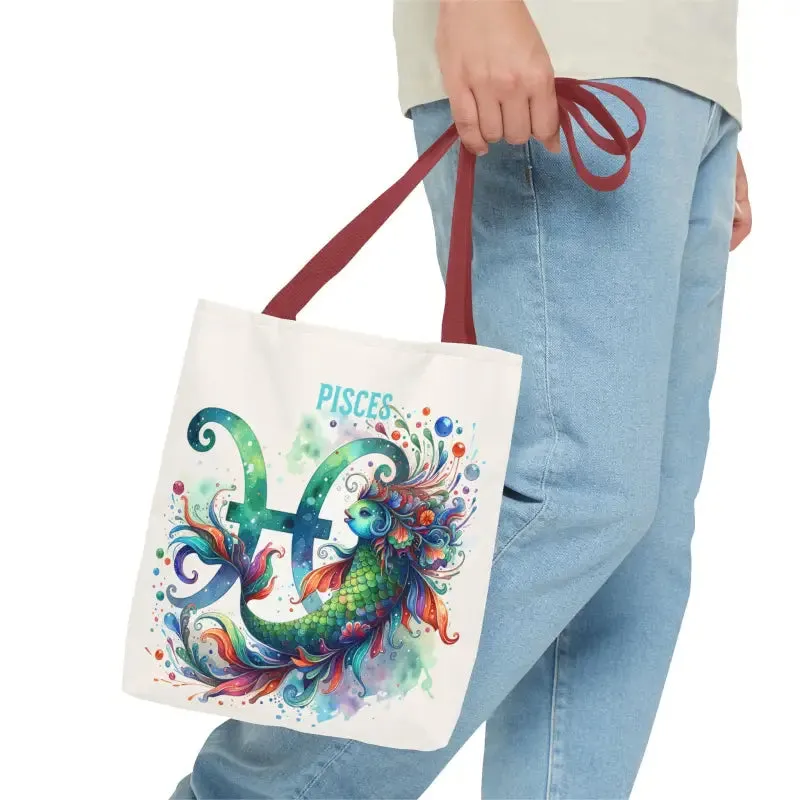 Pisces Zodiac Aop Tote Bag for Everyday