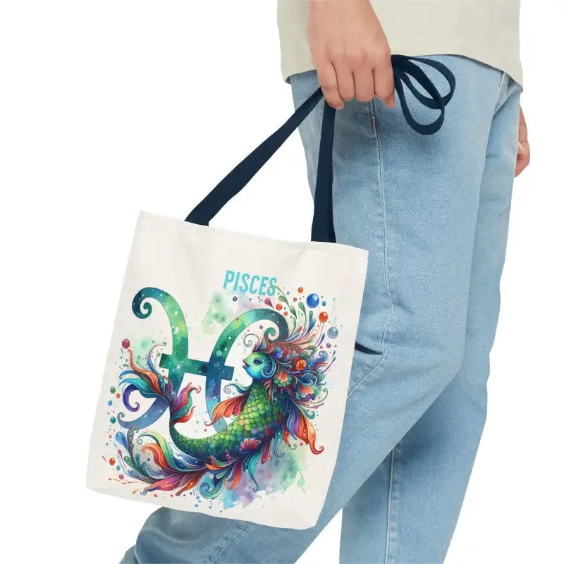 Pisces Zodiac Aop Tote Bag for Everyday
