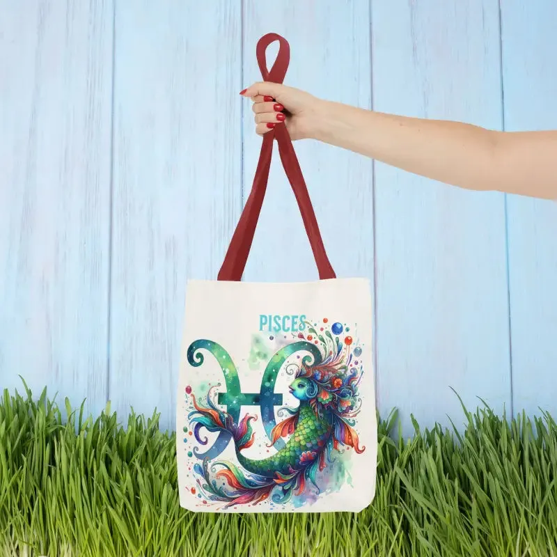 Pisces Zodiac Aop Tote Bag for Everyday