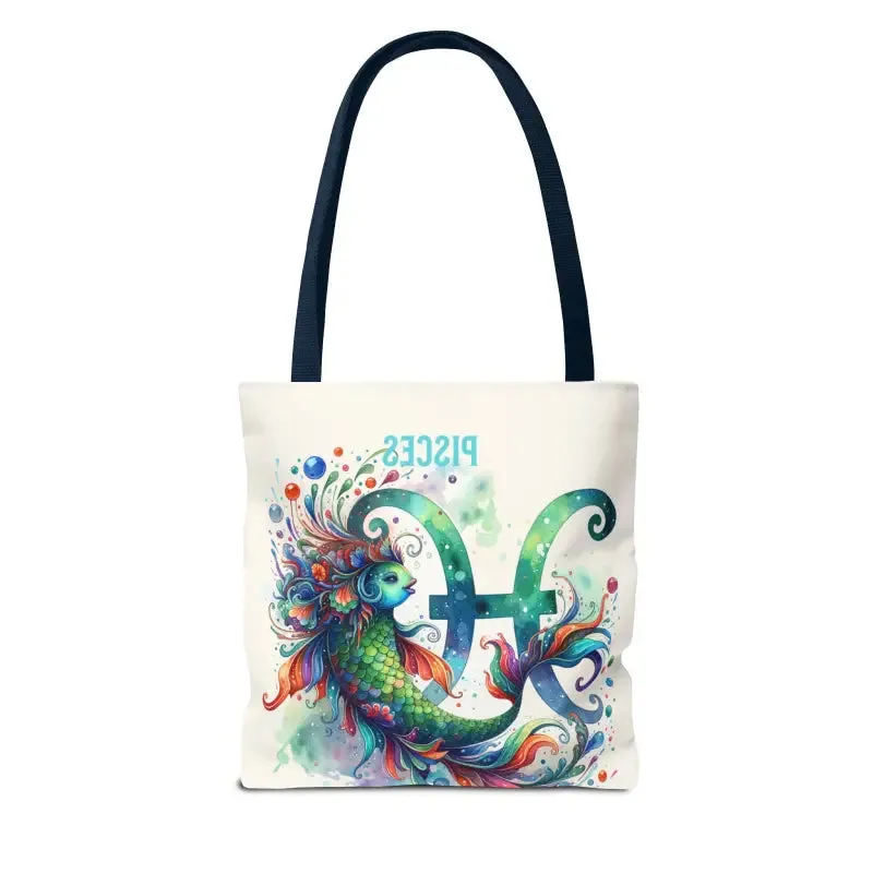 Pisces Zodiac Aop Tote Bag for Everyday