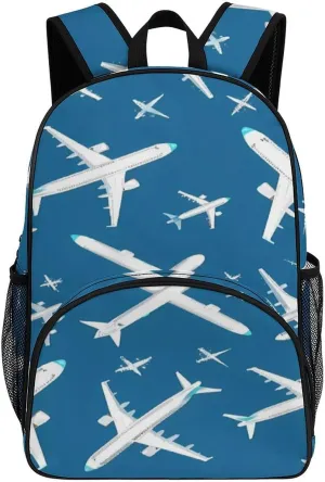 Plane Aircraft Airplane Jet Backpack Print Laptop Bag Shoulder Bags Travel Casual Daypacks For Women Men