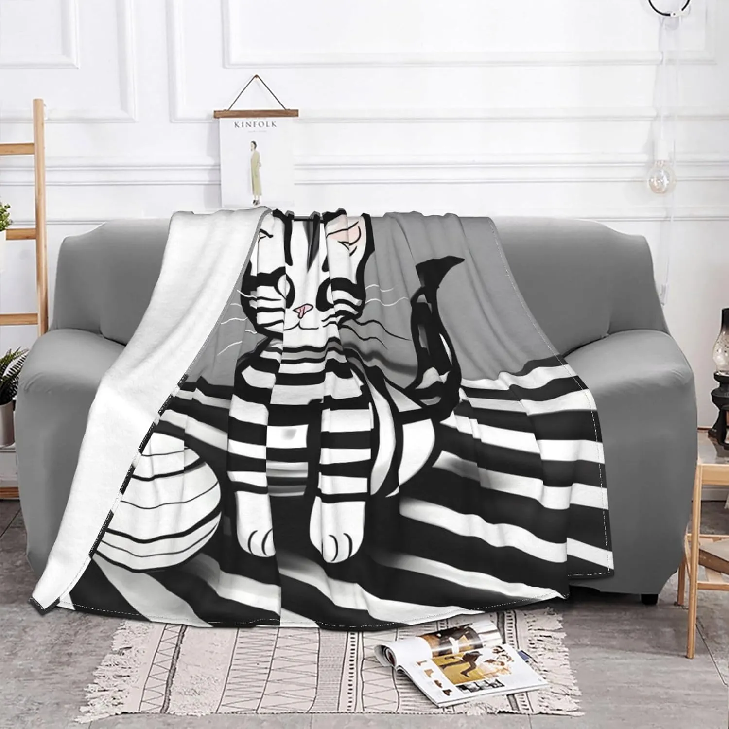 Play Ball Kitty Super Soft Microfiber Flannel Blankets, Bed, Sofa Ultra Luxurious Warm and Cozy for All Seasons