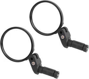 POPETPOP 2pcs Round Bike Rear View Mirrors Handlebar Mount for Mountain Road Leisure Bikes Easy Install