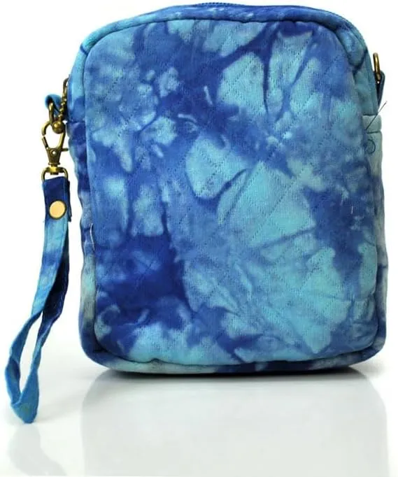 Portable Tie-Dye Cloth Bag Ethnic Style Dual-Purpose Diagonal Bag Coin Purse(pink)