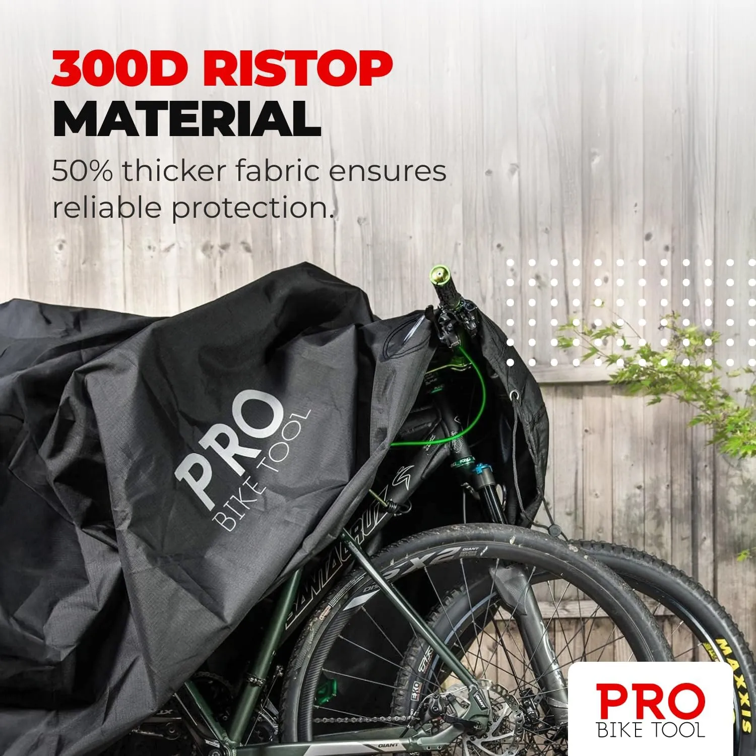 Pro Bike Cover for Outdoor Bicycle Storage - Heavy Duty Ripstop Material, Waterproof & Anti-UV (Travel - Large for 1 Bike)