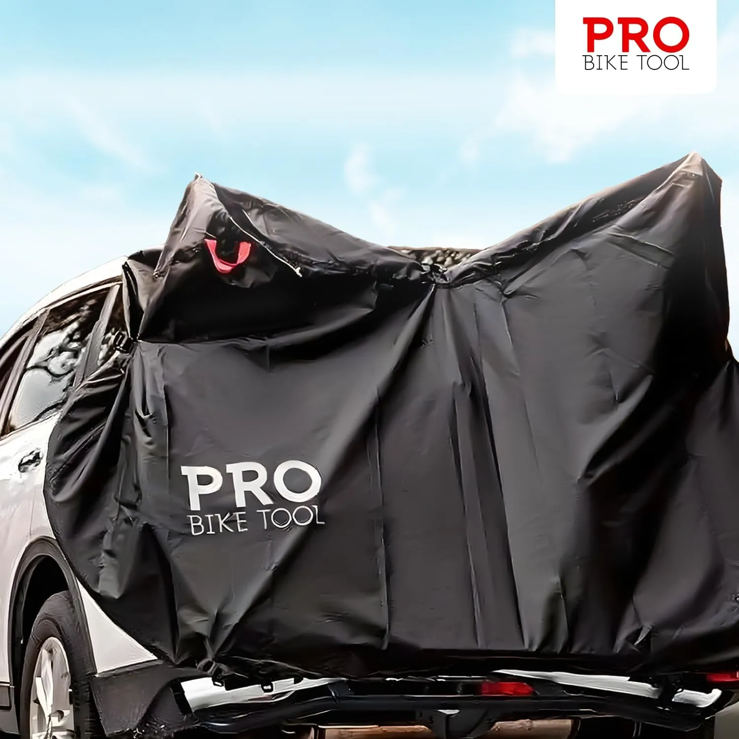 Pro Bike Cover for Outdoor Bicycle Storage - Heavy Duty Ripstop Material, Waterproof & Anti-UV (Travel - Large for 1 Bike)