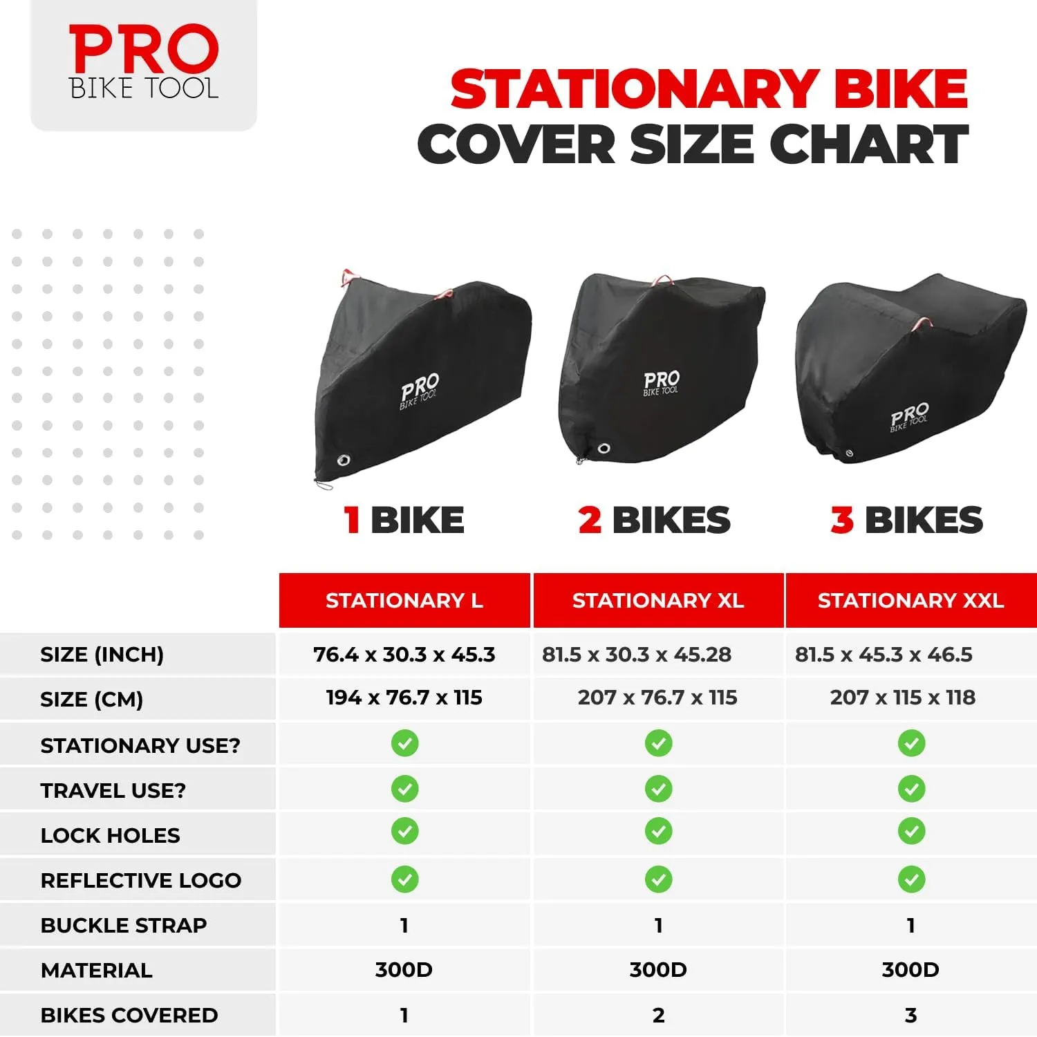 Pro Bike Cover for Outdoor Bicycle Storage - Heavy Duty Ripstop Material, Waterproof & Anti-UV (Travel - Large for 1 Bike)