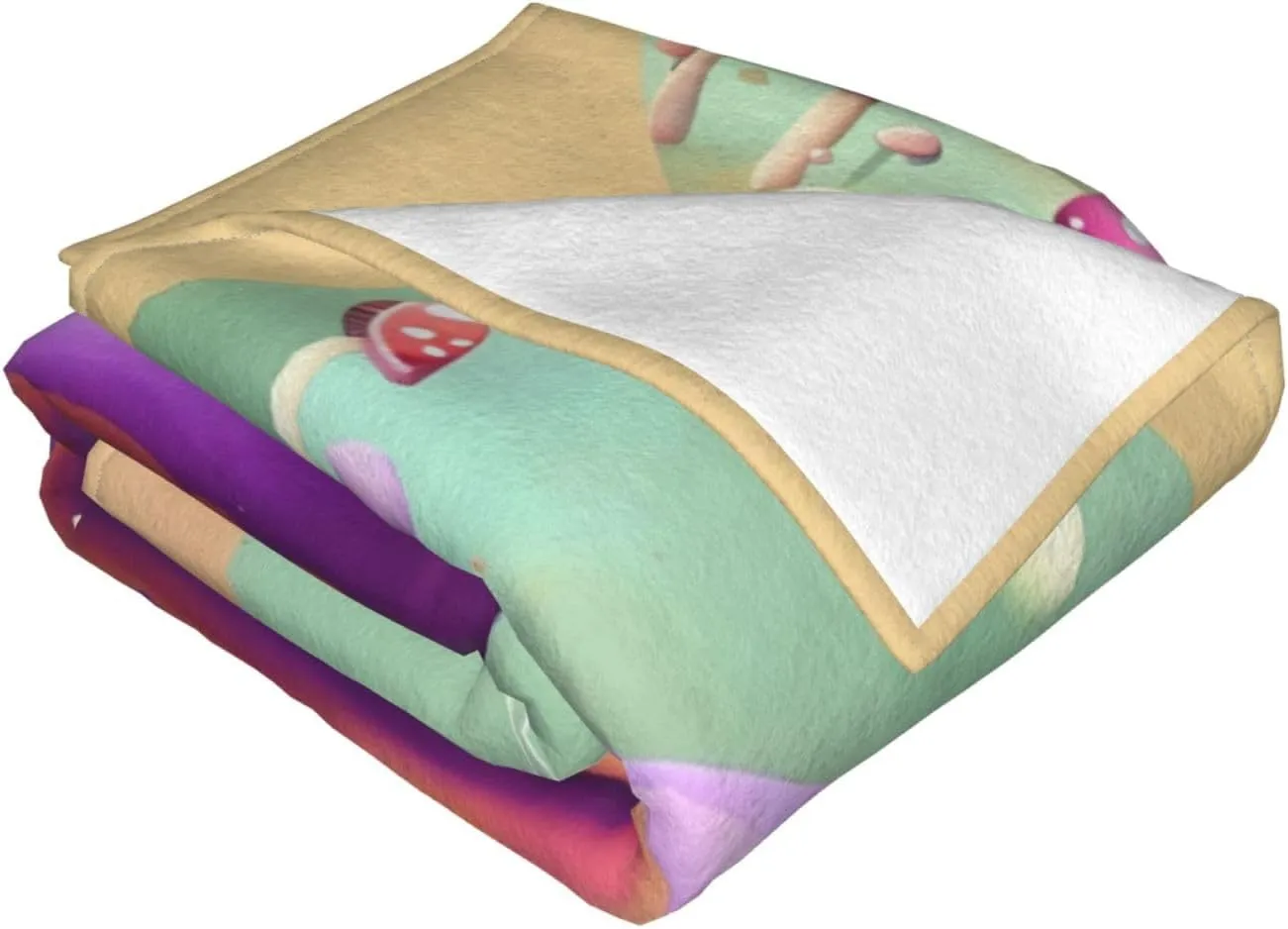 Purple Dream Mushroom Super Soft Microfiber Flannel Blankets, Bed, Sofa Ultra Luxurious Warm and Cozy for All Seasons