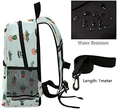 QUGRL Cactus Tropical Toddler Backpack Cute Kids Backpack for Baby Boys Girls Kindergarten Schoolbag Preschool Nursery Travel Bag with Safety Leash Harness 3-8 Years