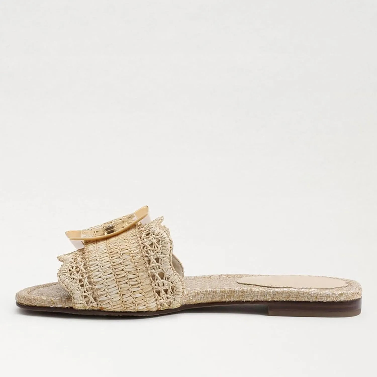 Raffia Sandals for Women Buckle Straw flats Woven Braided Rattan Slides Summer Beach Sandals Comfort Cute Shoes