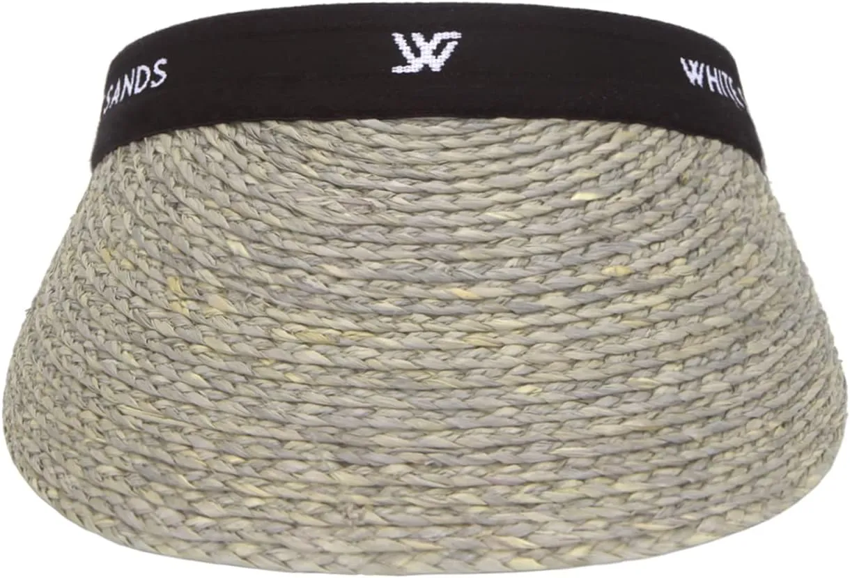 Raffia Straw Sun Visor Patented Removable Headband | New Lazare