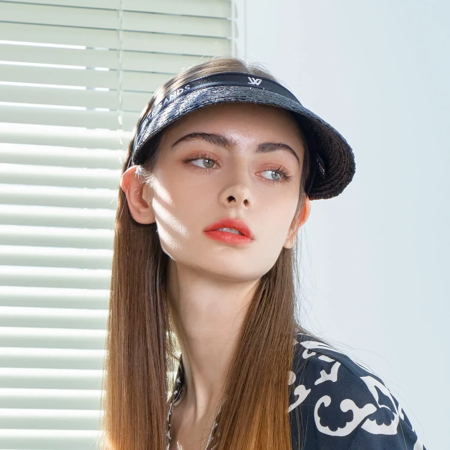 Raffia Straw Sun Visor Patented Removable Headband | New Lazare