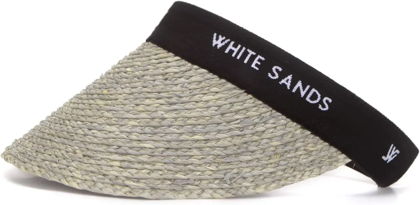 Raffia Straw Sun Visor Patented Removable Headband | New Lazare