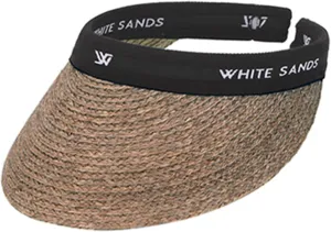 Raffia Straw Sun Visor Patented Removable Headband | New Lazare