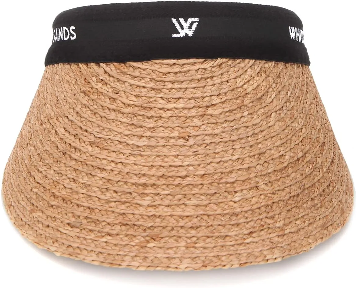 Raffia Straw Sun Visor Patented Removable Headband | New Lazare