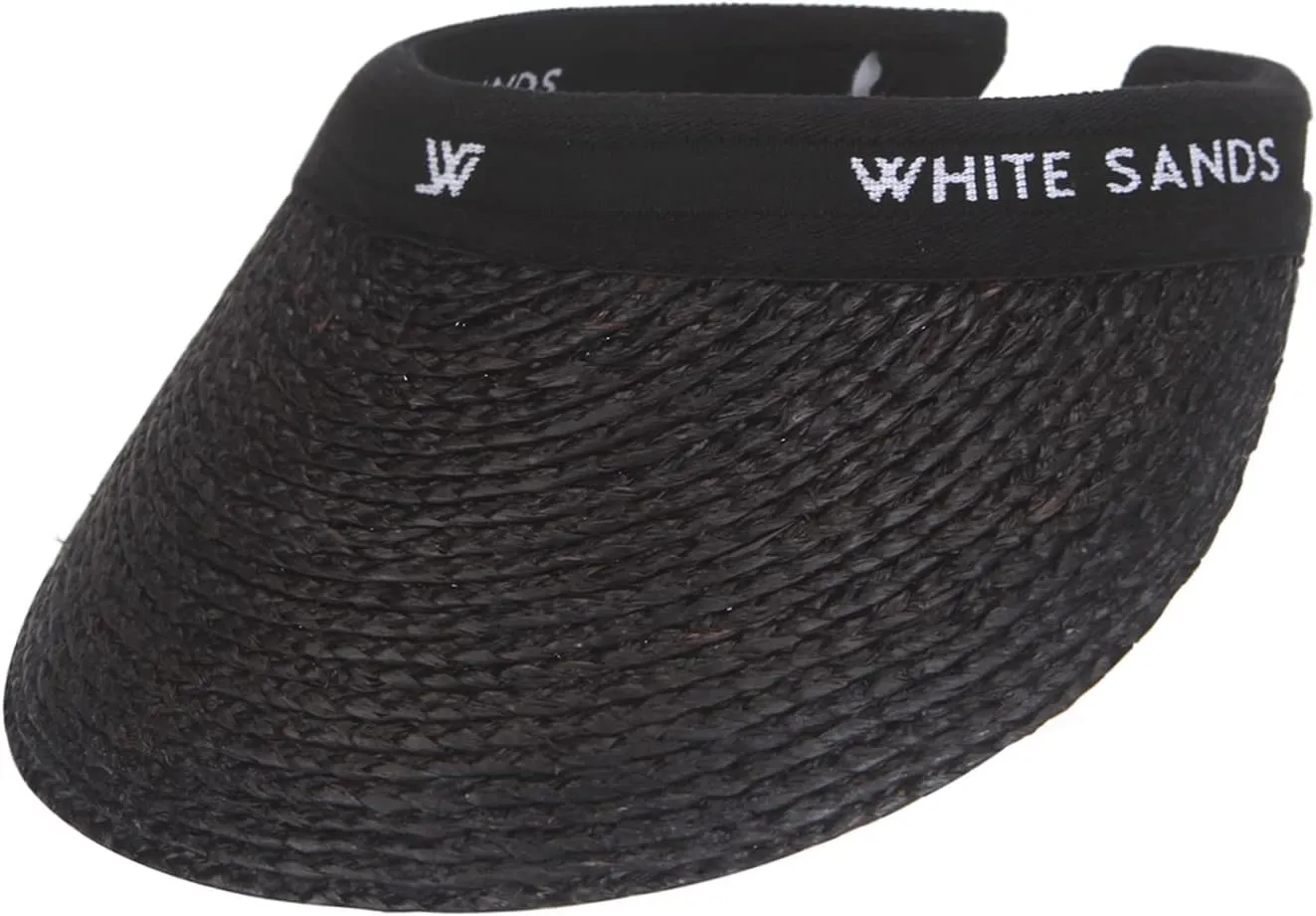 Raffia Straw Sun Visor Patented Removable Headband | New Lazare