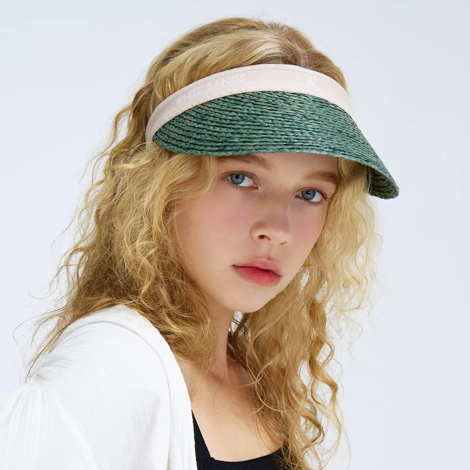 Raffia Sun Cap Visor Petra
