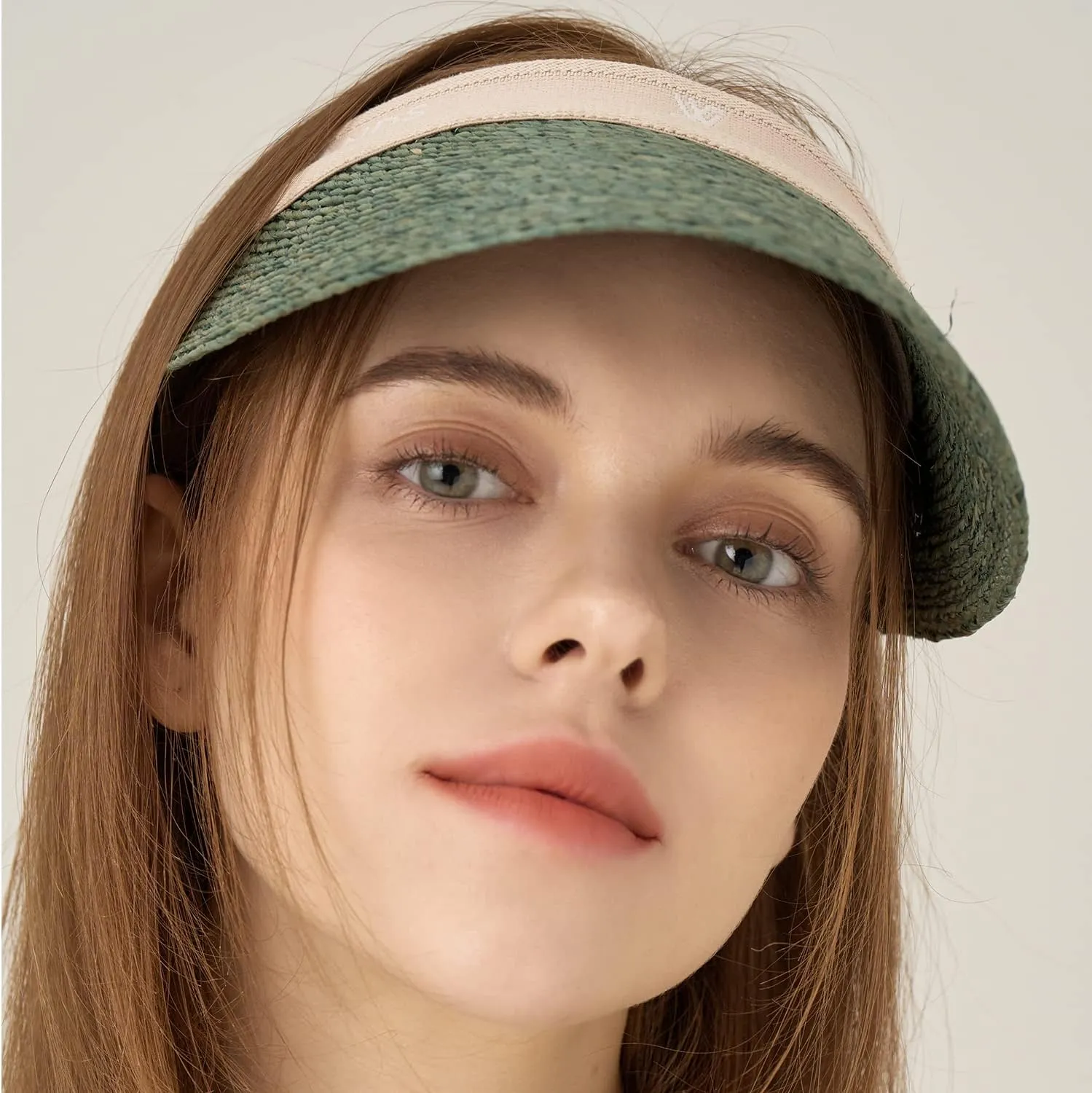 Raffia Sun Cap Visor Petra