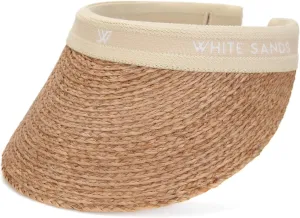 Raffia Sun Cap Visor Petra