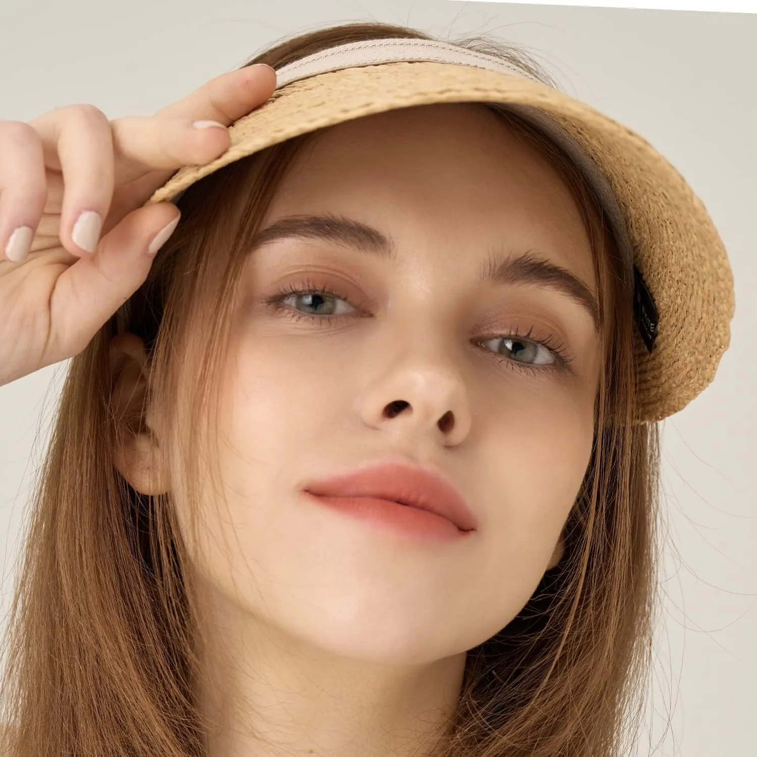Raffia Sun Cap Visor Petra