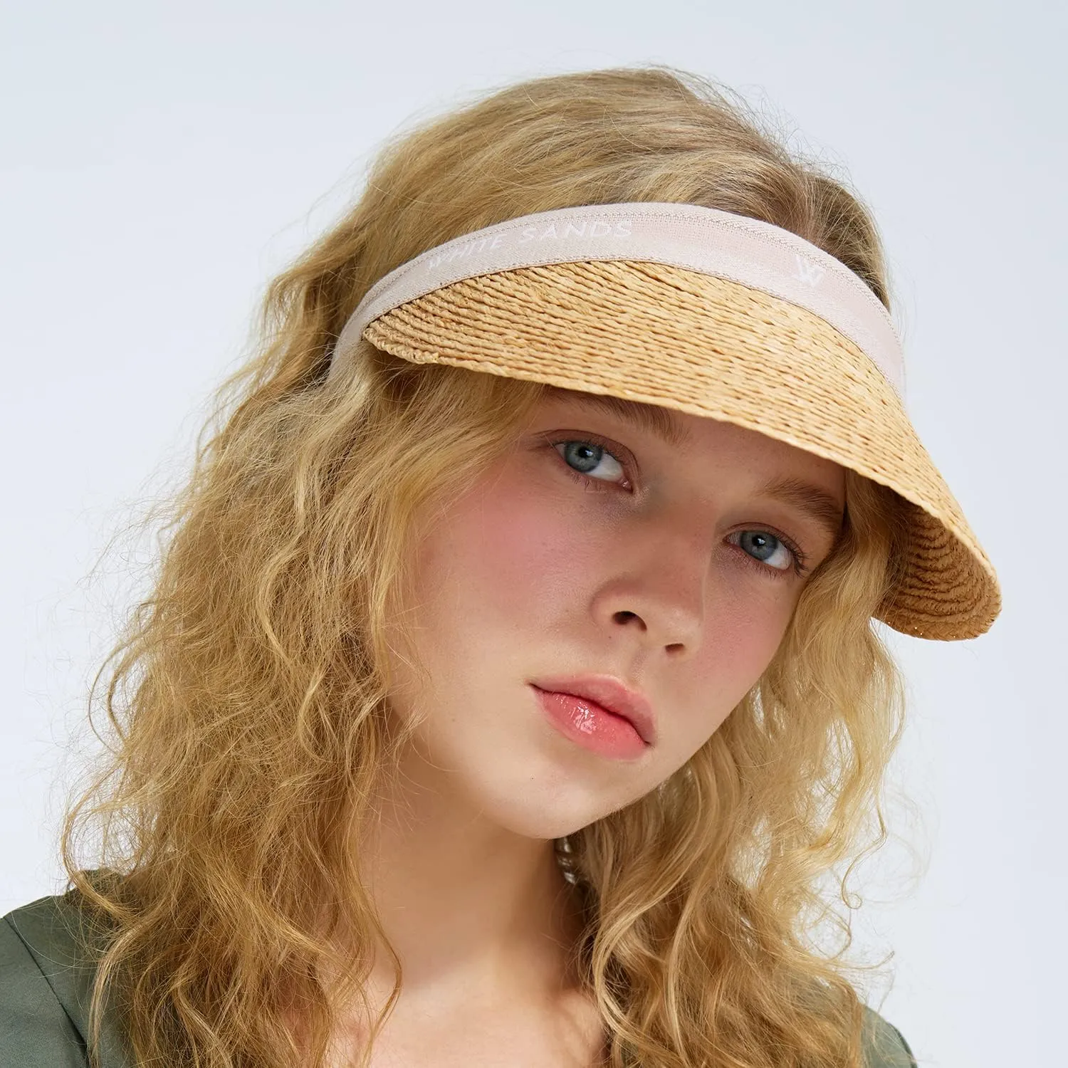 Raffia Sun Cap Visor Petra