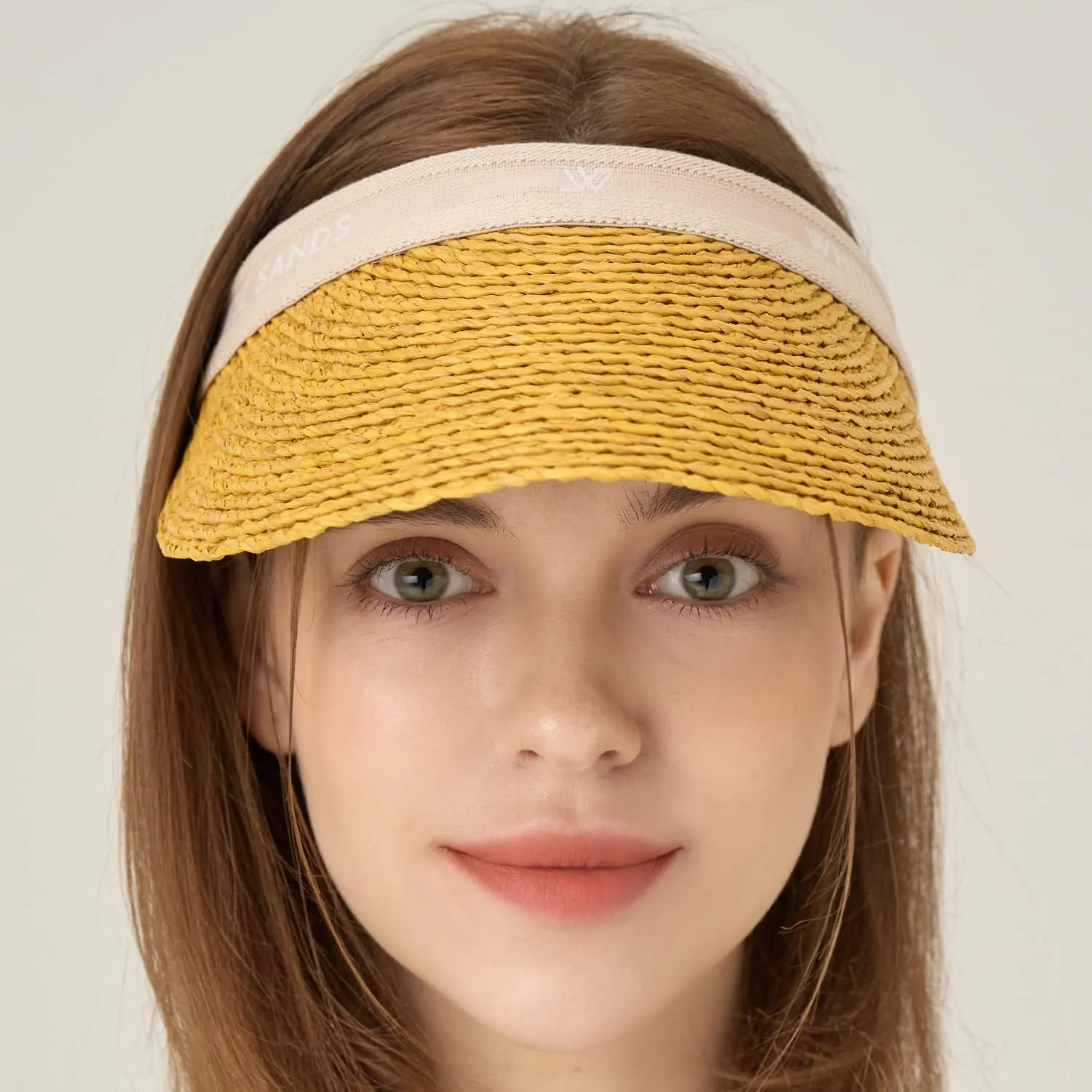 Raffia Sun Cap Visor Petra