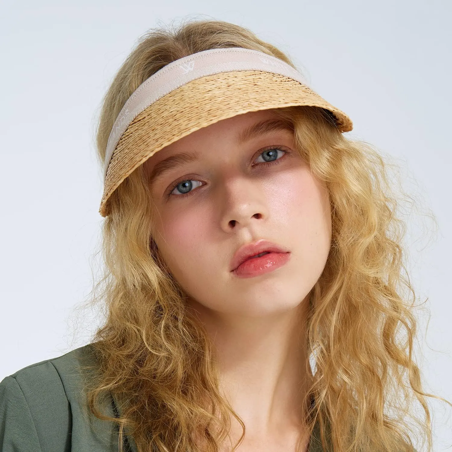 Raffia Sun Cap Visor Petra