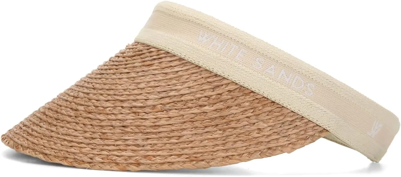 Raffia Sun Cap Visor Petra