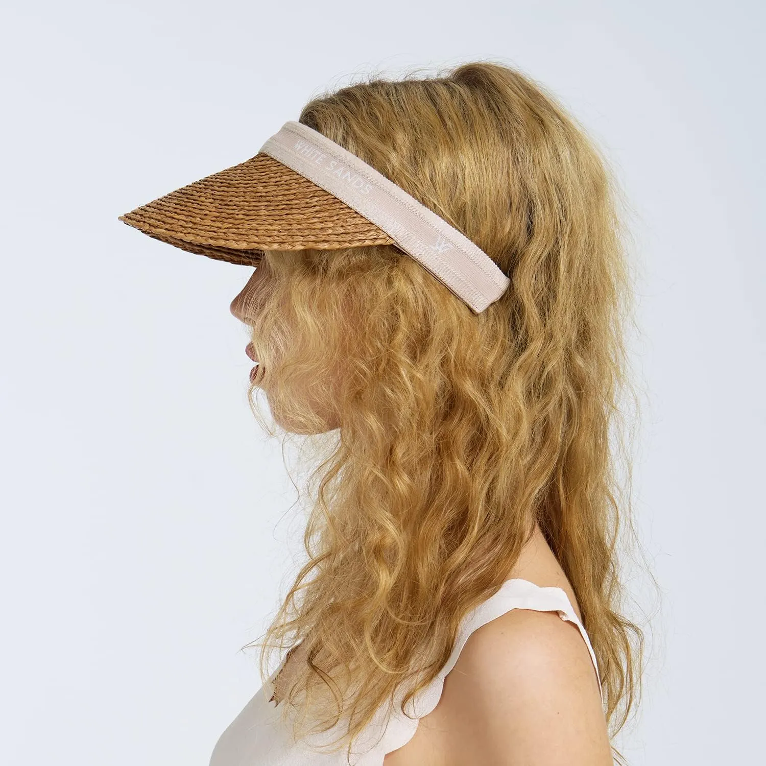 Raffia Sun Cap Visor Petra