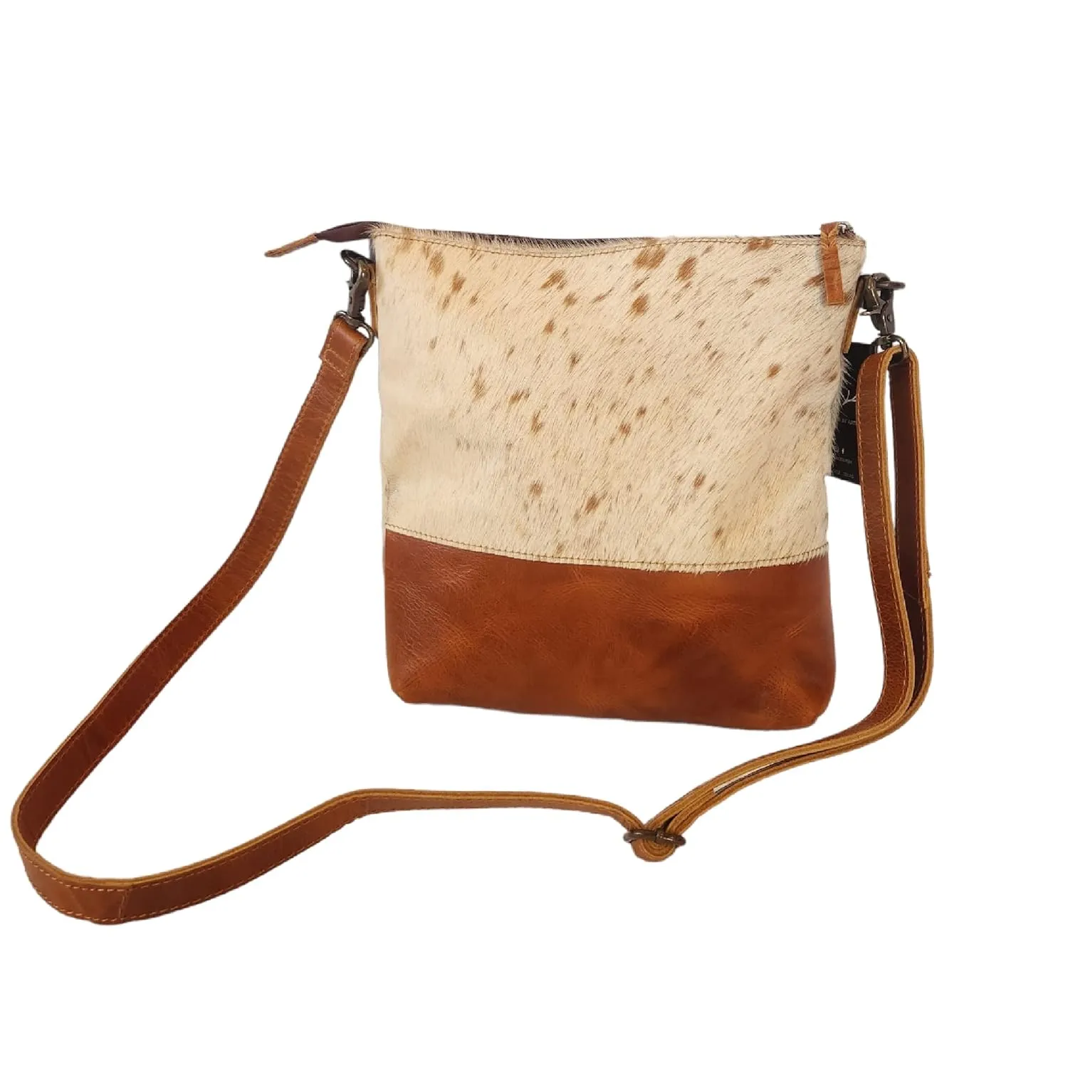 Ranch Junkie Saddle Highlands Genuine Cowhide Crossbody Purse