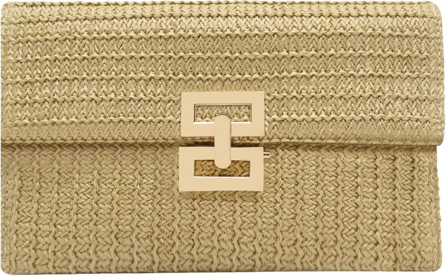 Rattan Clutch Purse for Women,Summer Straw Woven Beach Woven Bag Wicker Raffia Envelope Evening Clutch for Wedding