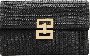 Rattan Clutch Purse for Women,Summer Straw Woven Beach Woven Bag Wicker Raffia Envelope Evening Clutch for Wedding
