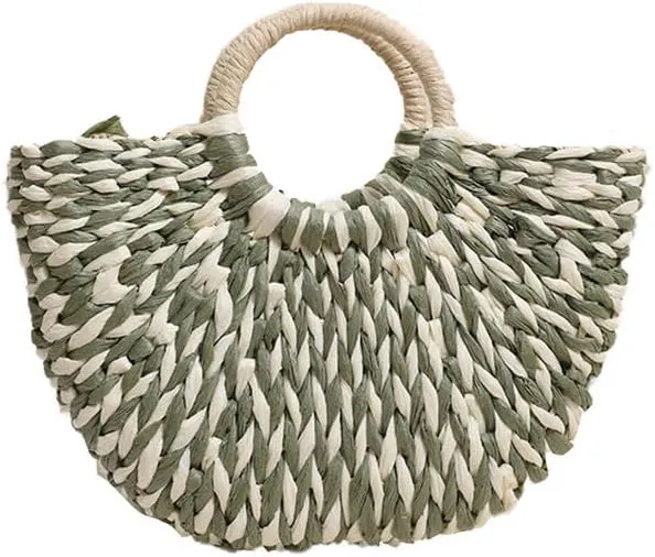 Rattan Tote Bag for Women Ladies Handbags Large Tote Bag Purse Raffia Bag for Holiday Straw Beach Tote for Vacation