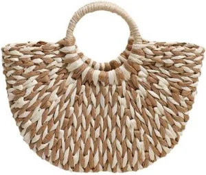 Rattan Tote Bag for Women Ladies Handbags Large Tote Bag Purse Raffia Bag for Holiday Straw Beach Tote for Vacation